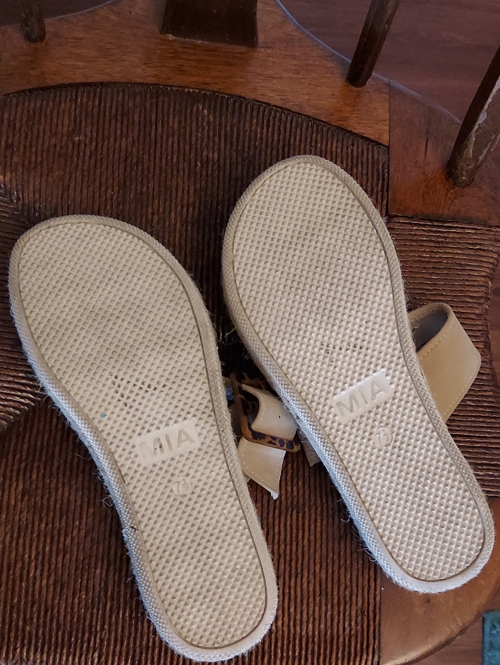 MIA Beige Double-Strap Slide Sandal with Buckle - Picture 6 of 7